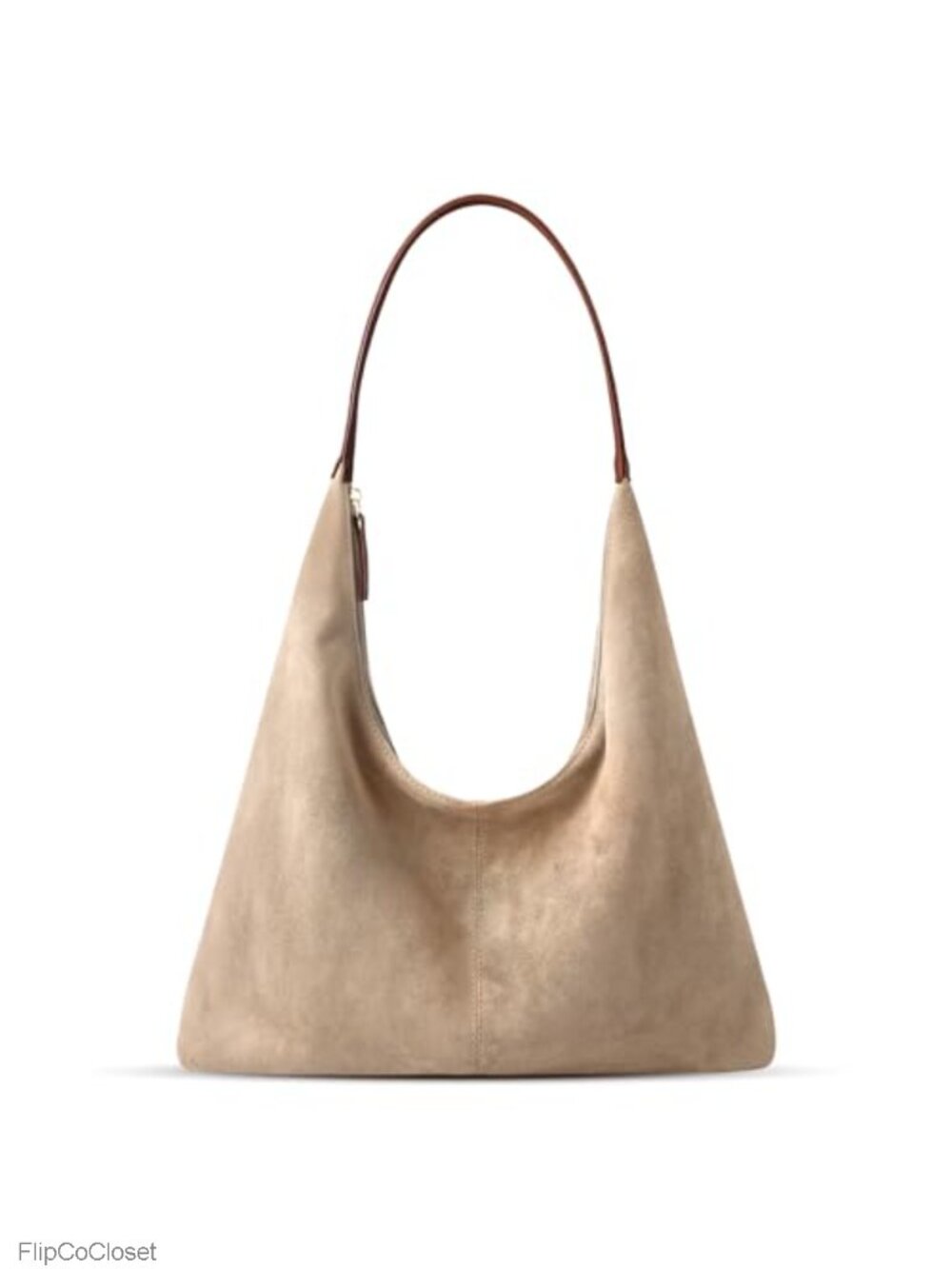 Faux Suede Slouchy Hobo Shoulder Bag Crossbody Tote Handbag